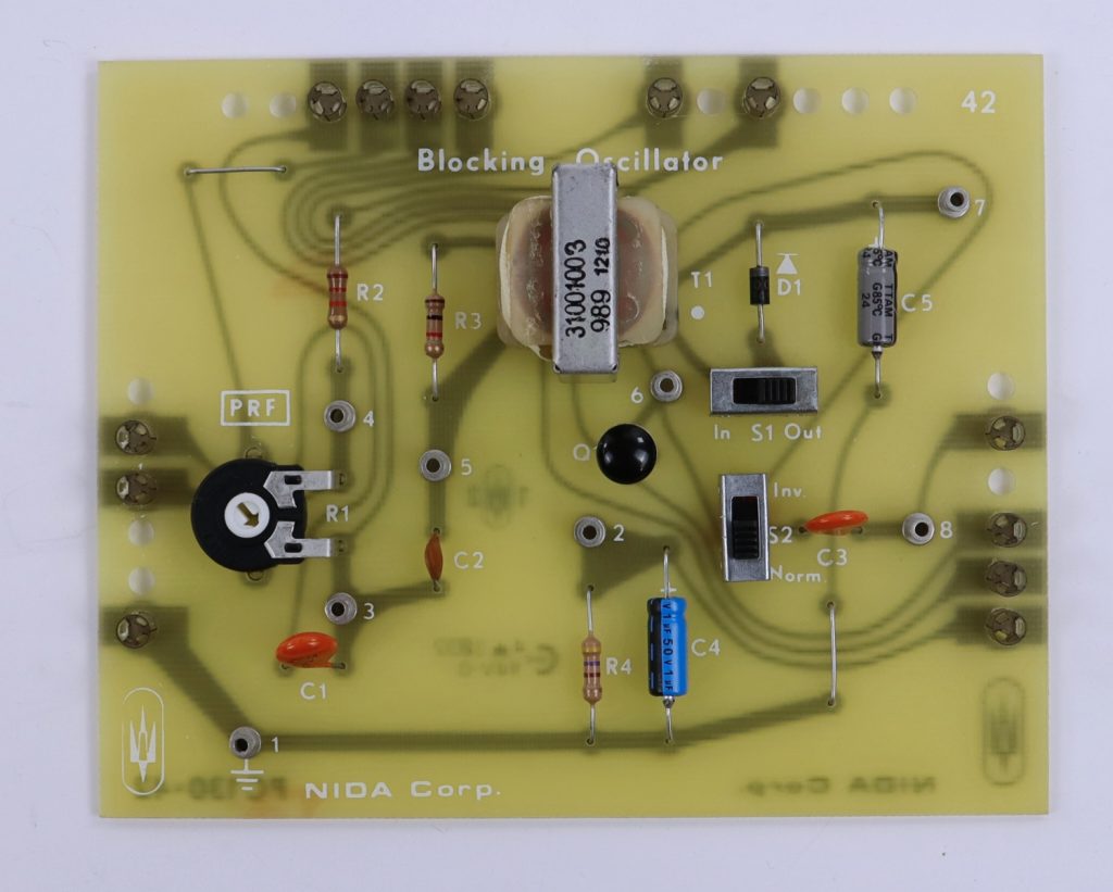 NIDA Blocking Oscillator 42 PC130-42 Experiment Card