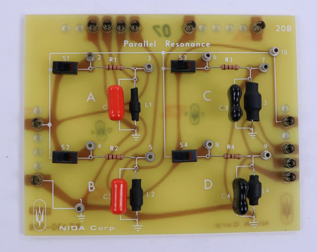 NIDA Parallel Resonance 20B PC130-20B Experiment Card