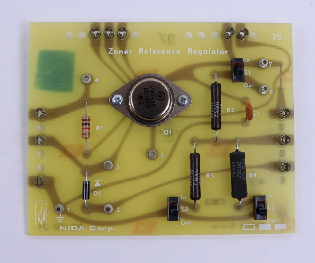NIDA Zener Reference Regulator 25 PC130-25 Experiment Card