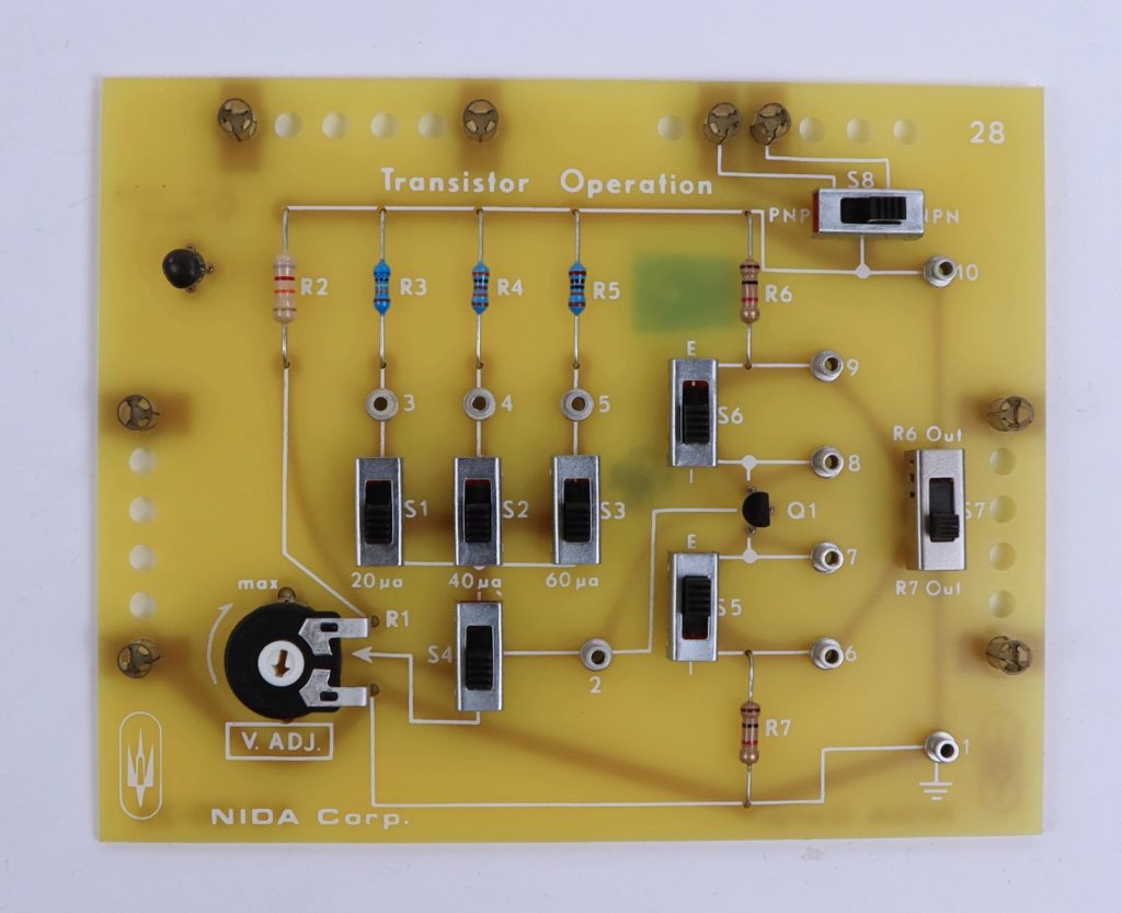 NIDA Transistor Operation 28 PC130-28 Experiment Card