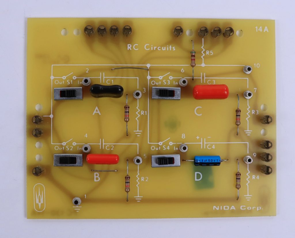 NIDA RC Circuits 14A PC130-14A Experiment Card