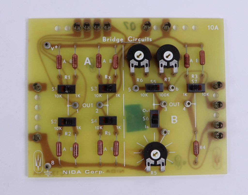 NIDA Bridge Circuits 10A PC130-10A Experiment Card