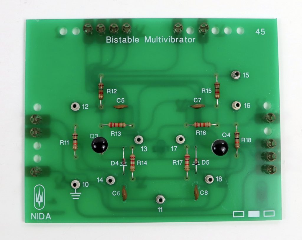 NIDA Bistable Multivibrator 45 PC130-45 Experiment Card
