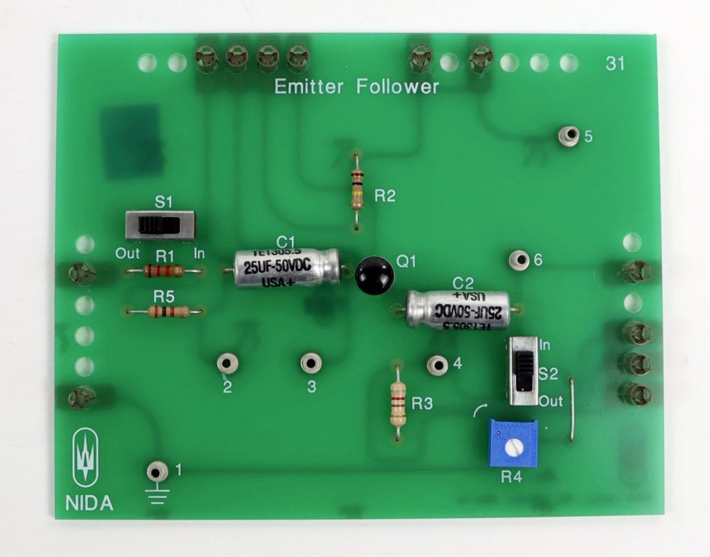 NIDA Emitter Follower 31 PC130-31 Experiment Card