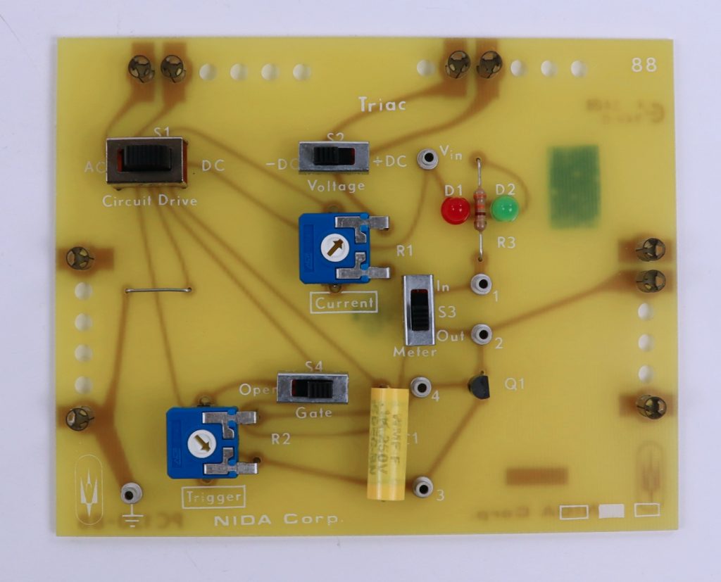 NIDA Triac 88 PC130-88 Experiment Card