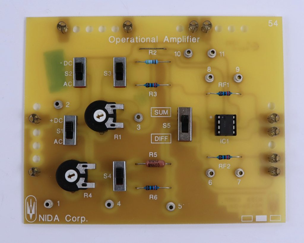 NIDA Operational Amplifier 54 PC130-54 Experiment Card