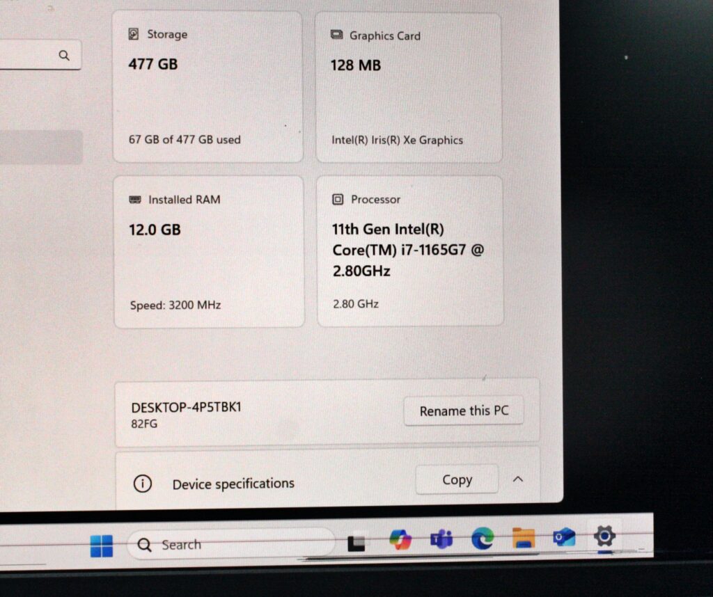 Lenovo Ideapad 5 14" I7-1165G7 12GB RAM 500GB SSD Intel Irisx Graphics Screen Repair - Image 6