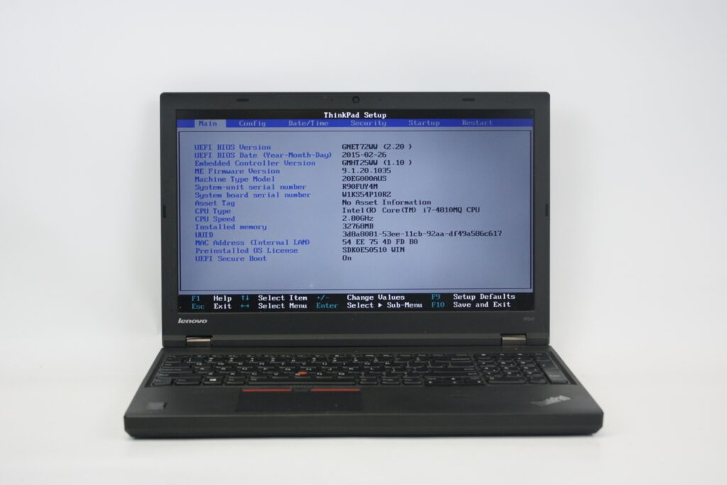 Lenovo ThinkPad W541 15.6" I7-4180MQ 2.80GHz 32GB Ram Nvidia Quadro K2100M