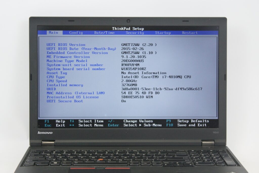 Lenovo ThinkPad W541 15.6" I7-4180MQ 2.80GHz 32GB Ram Nvidia Quadro K2100M - Image 2