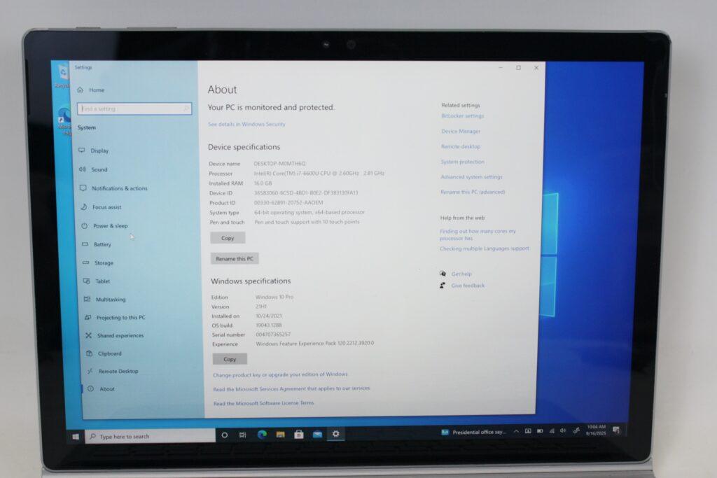 Microsoft Surface Book Performance Bottom 13.5" Laptop I7-6600U 2.60GHz 16GB Ram 500GB SSD - Image 2