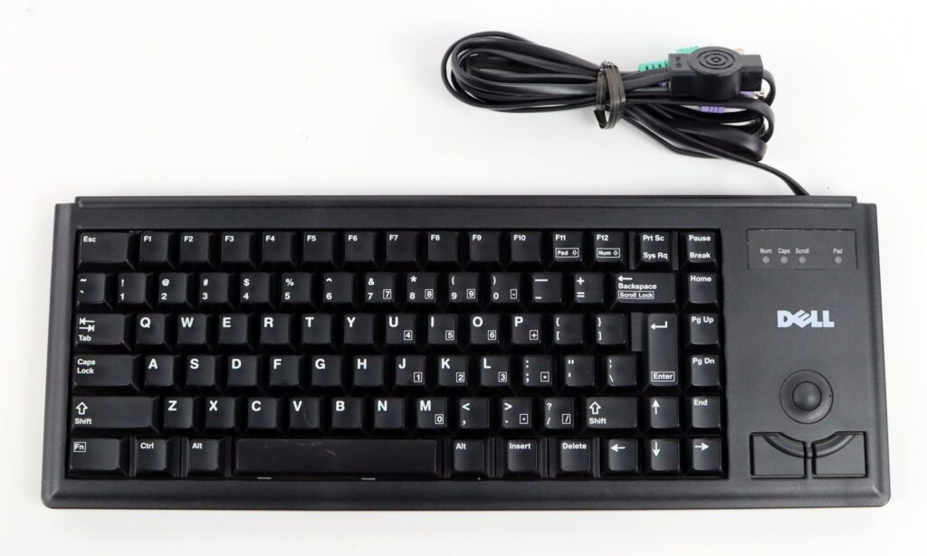 Vintage Dell Cherry ML4400 Black Trackball Keyboard