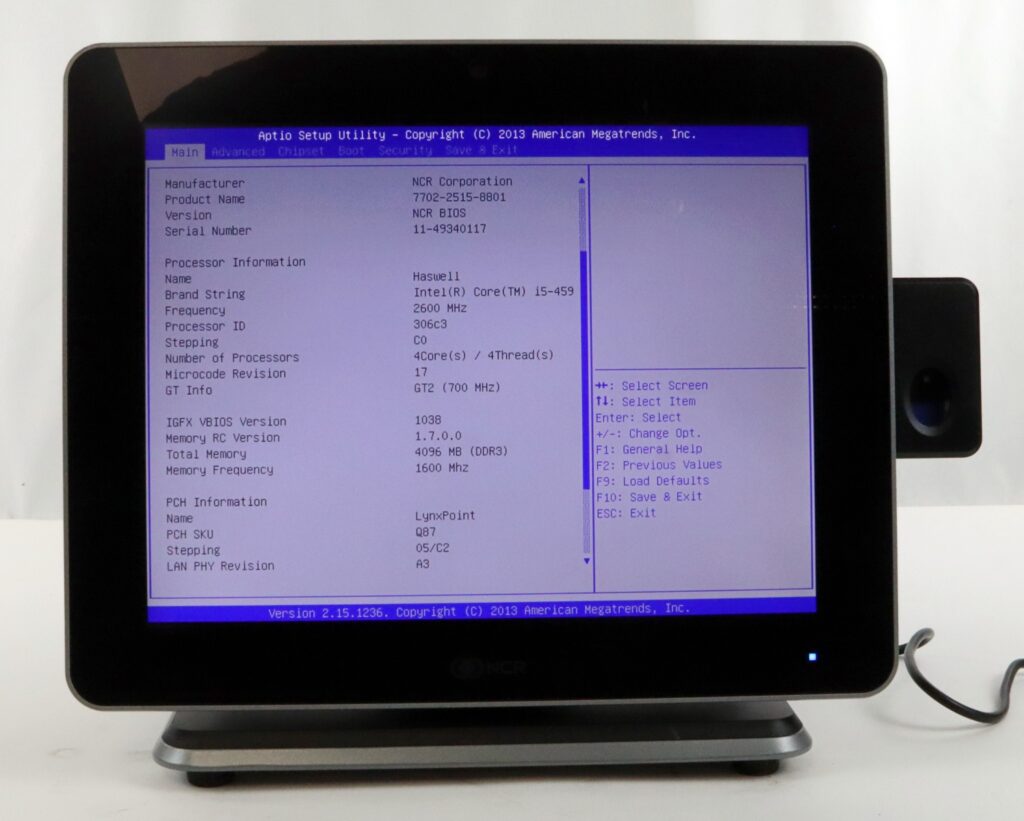 NCR RealPOS XR7 7702-2515-8801 i5-4590T 2.60GHz 4GB Touch Terminal Needs SSD