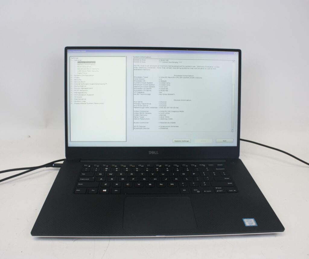 Dell Precision 5520 Laptop 15.6" Intel(R) Xeon E3-1505M 3.00GHz 8GB RAM
