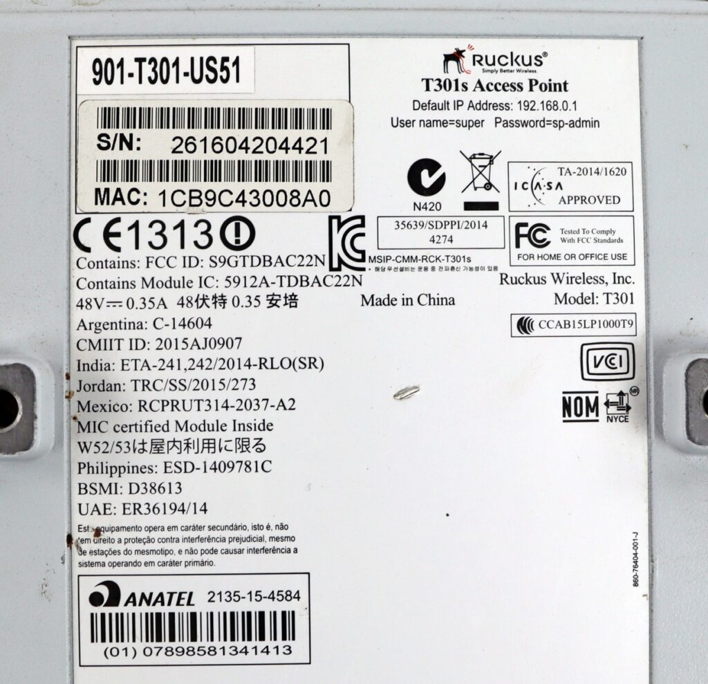 Ruckus ZoneFlex T301 Outdoor Wireless Access Point 901-T301-US51 - Image 5