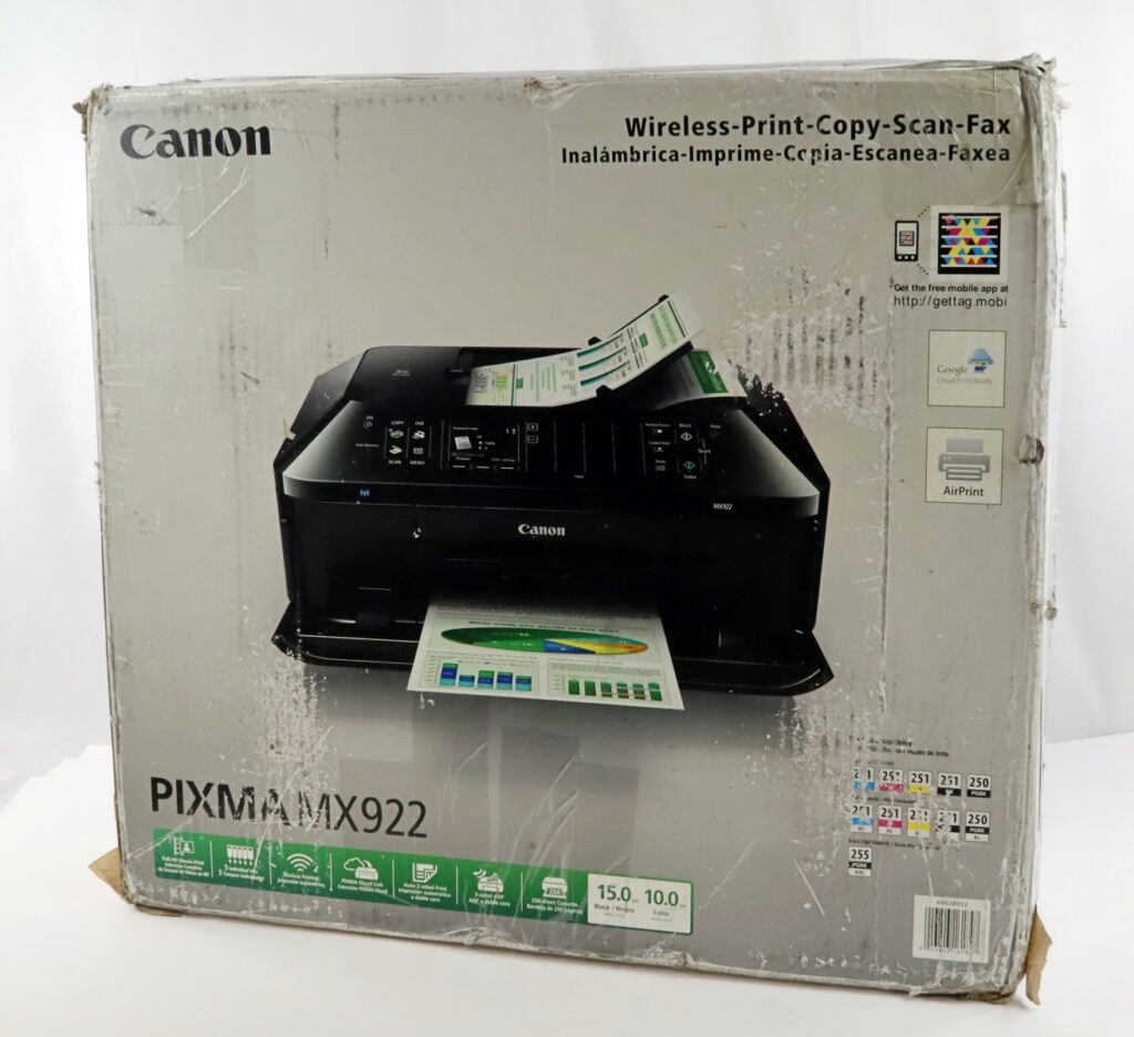 Canon PIXMA MX922 Wireless Print Copy Scan Fax Inkjet Printer