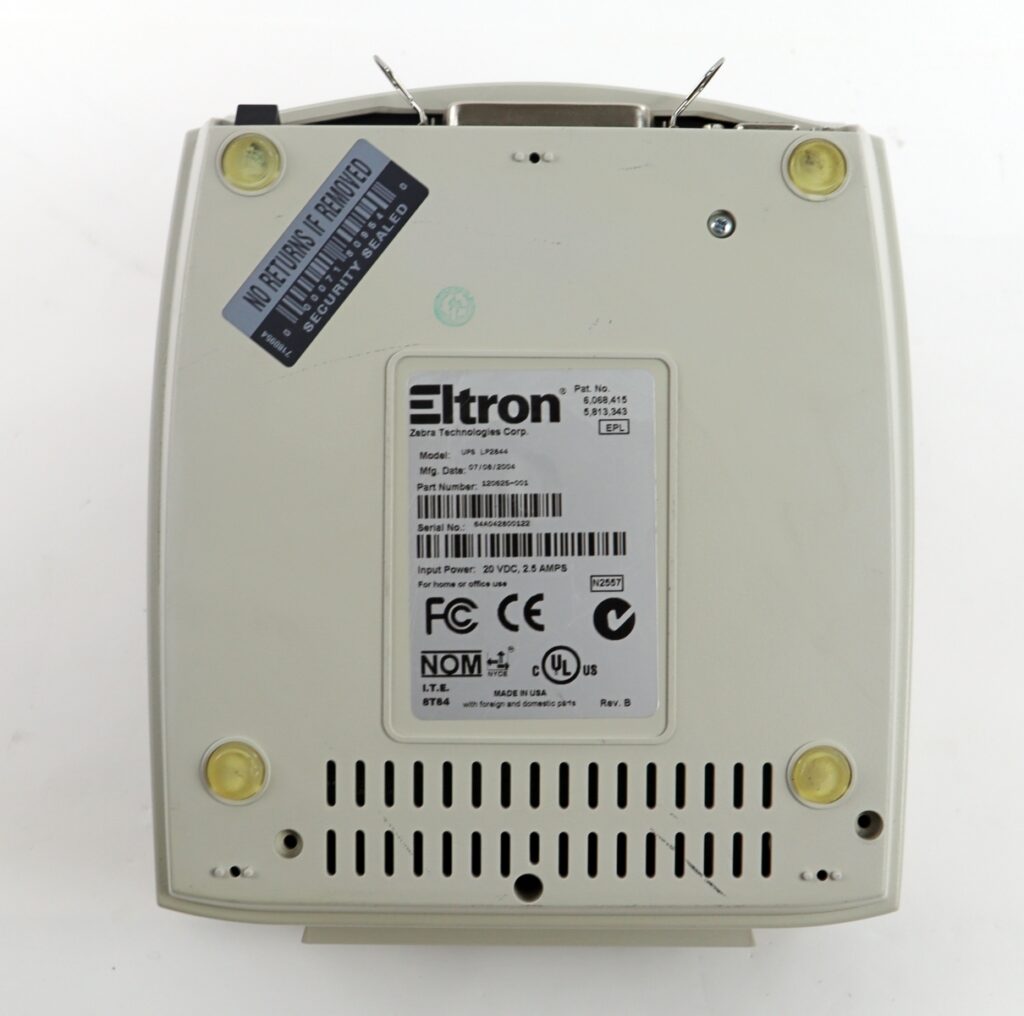 Zebra LP 2844 Thermal Label Printer w/ Power Adapter 120625-001 - Image 5