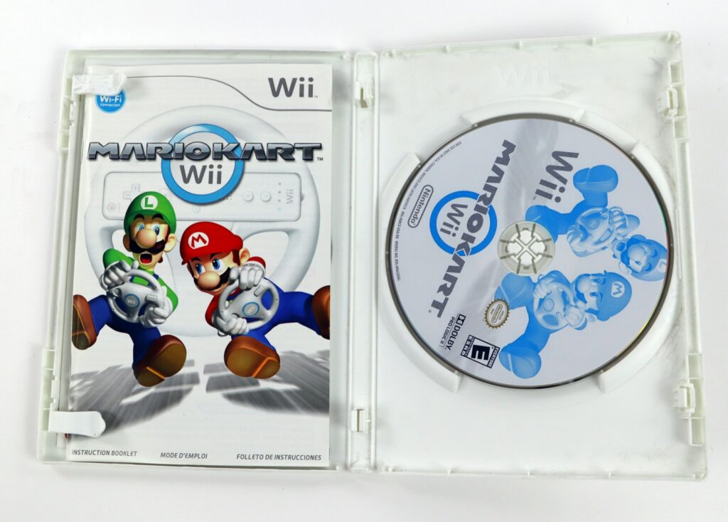 Mario Kart Wii (2008) Nintendo Game with 2x RVL-024 Wheels - Image 3