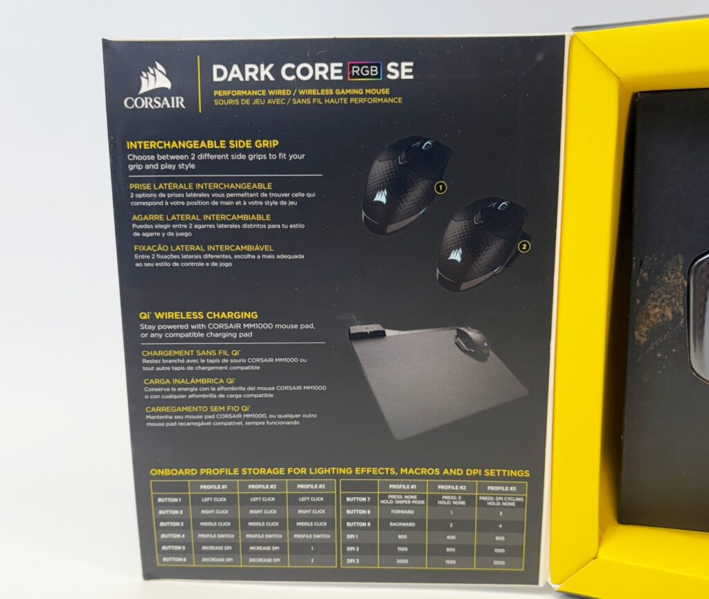 New Corsair DARK CORE RGB SE mouse Right-hand Bluetooth - Image 3
