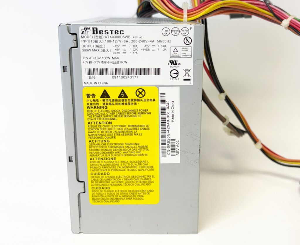Bestec ATX0300D5WB REV X3 Power Supply 160W 300W Max Working - Image 2