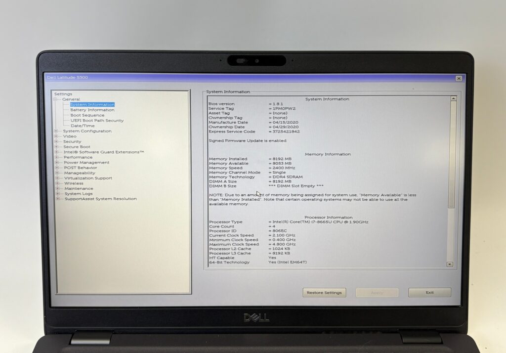 Dell Latitude 5300 Laptop 13.3" FHD Intel Core i7-8665U No RAM/HDD/OS Lot of 2 - Image 18