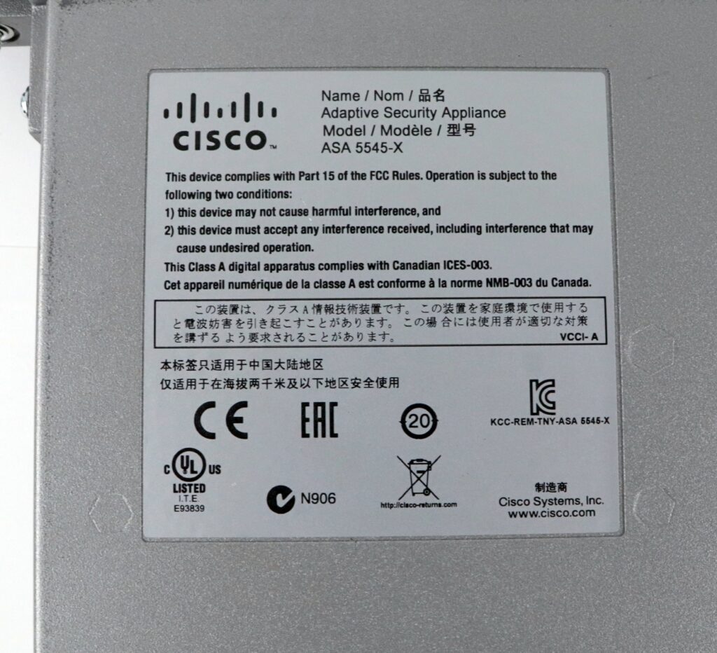 Cisco ASA 5545-X Adaptive Security Appliance 800-34123-03 - Image 8