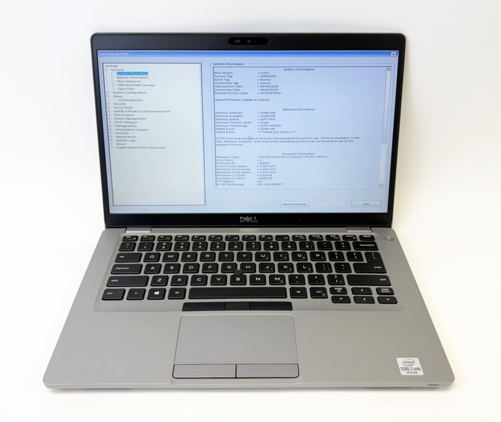 Dell Latitude 5410 i7-10610U 1.80GHz 16GB RAM No Storage/OS Great Condition - Image 4