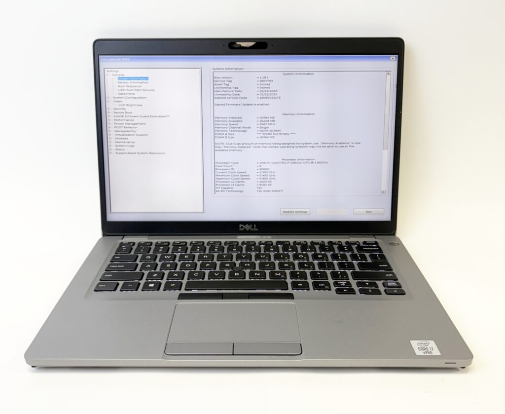 Dell Latitude 5410 i7-10610U 1.80GHz 16GB RAM No Storage/OS - Image 2