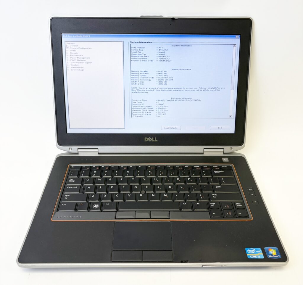 Dell Latitude E6420 i5-2520M 2.50GHz 8GB RAM Good Condition No Storage/OS - Image 4