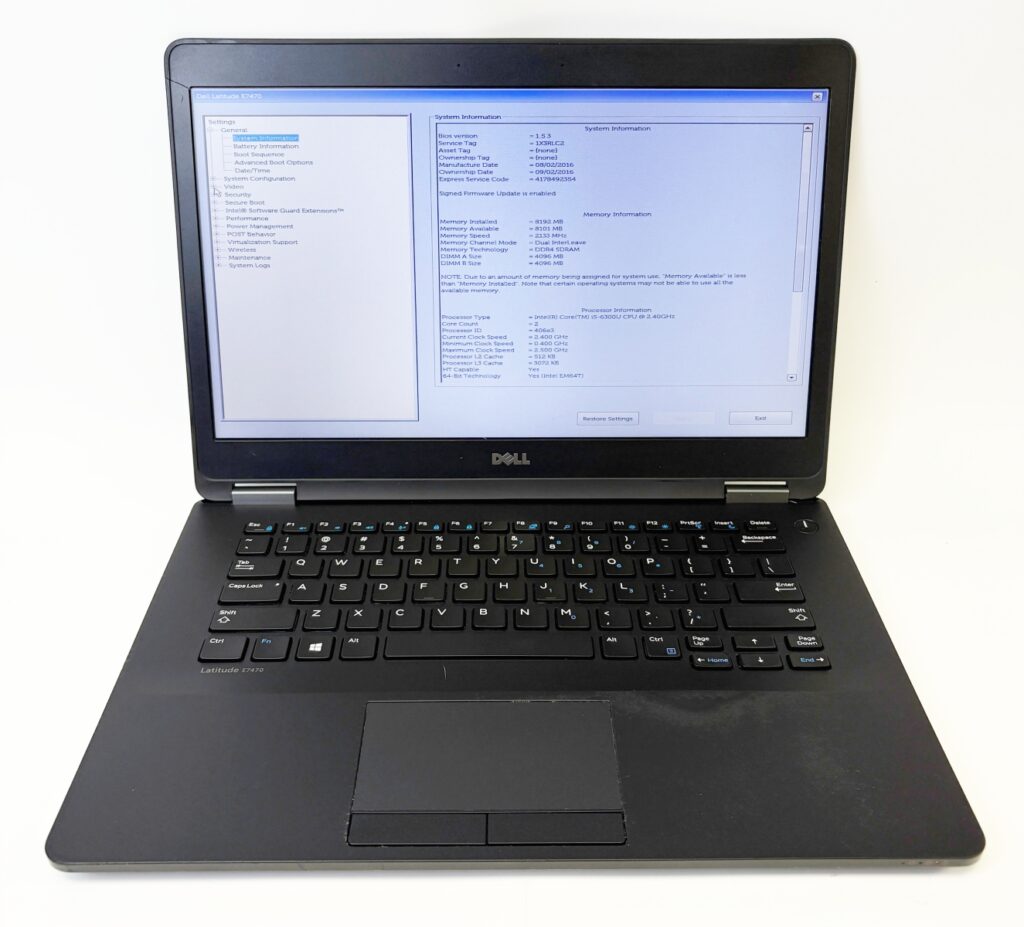 Dell Latitude E7470 Laptop 14" i5-6300U 2.40GHz 8GB RAM 256GB SSD - Image 2