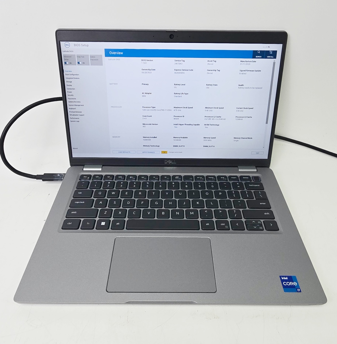 Dell Latitude 5430 14" Laptop I7 1255U 16GB No SSD/HDD