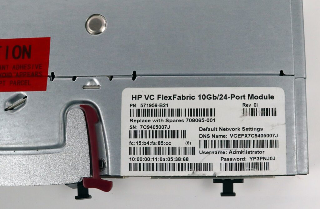 HP VC FlexFabric 10Gb/24-Port Module 605865R-B21/STD BLc7000 571956-B21 - Image 2