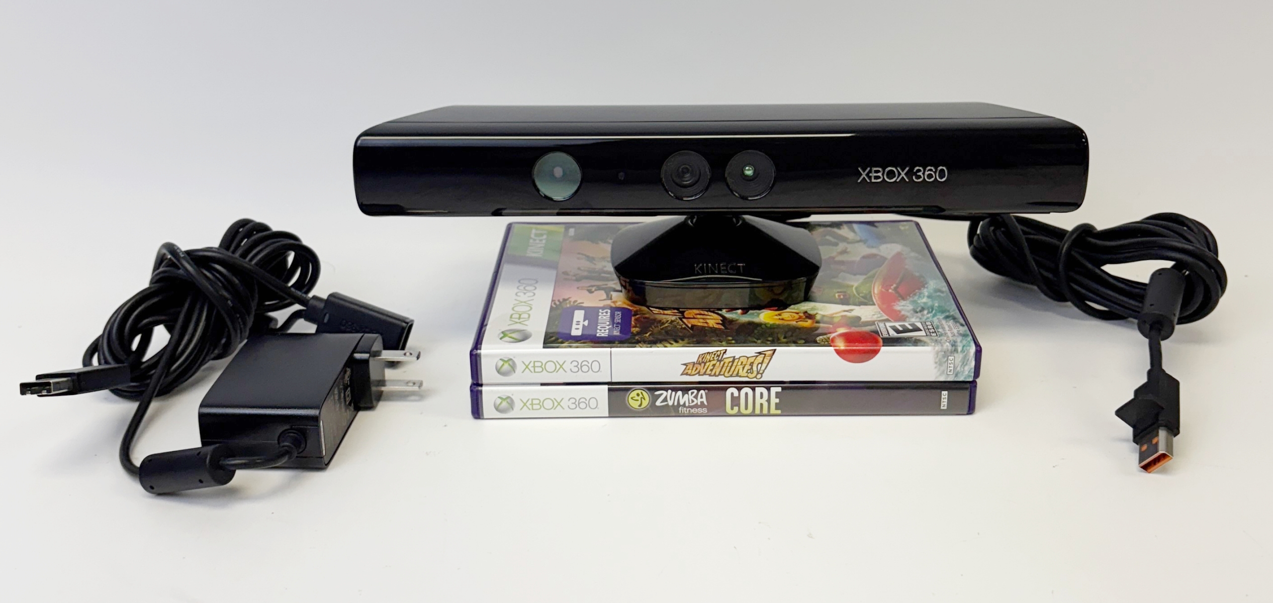 Microsoft Xbox 360 Kinect Sensor Camera – Official, Wired, Black, Used – 2m Cable