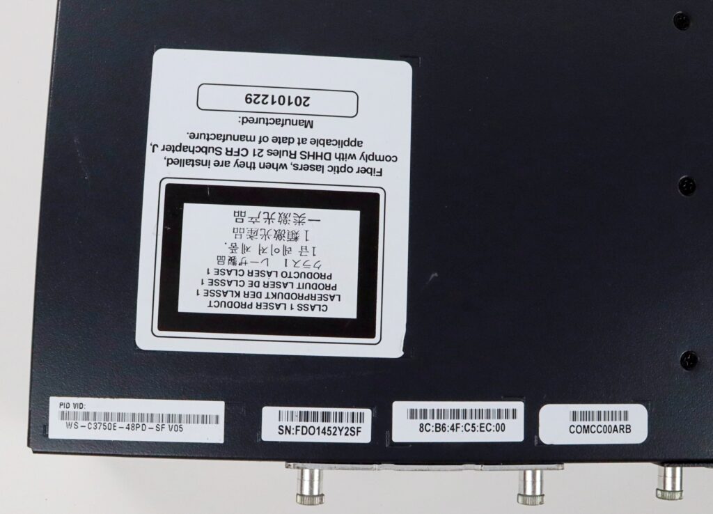 Cisco Catalyst 3750E WS-C3750E-48PD-SF 48-Port PoE Gigabit Network Switch - Image 5