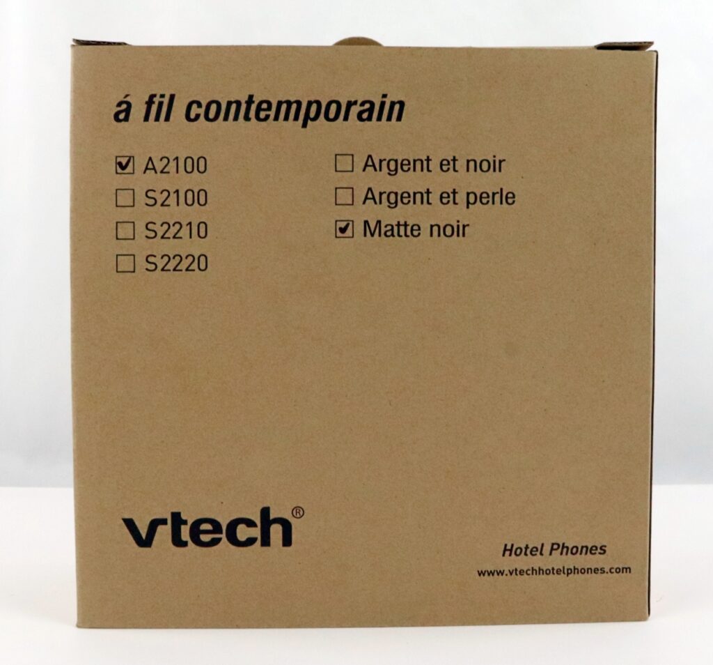 Vtech A2100 Contemporary Corded Hotel Phone Matte Black New - Image 6