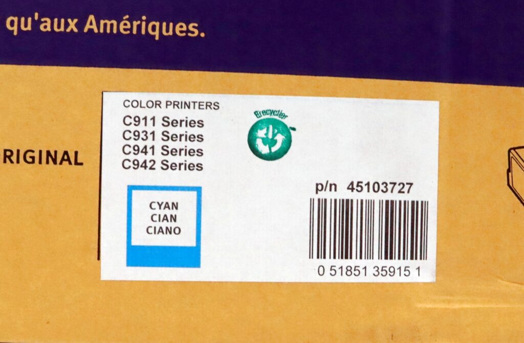 OKI Printer Cyan Image Drum 45103727 C911 C931 C941 C942 NEW - Image 5
