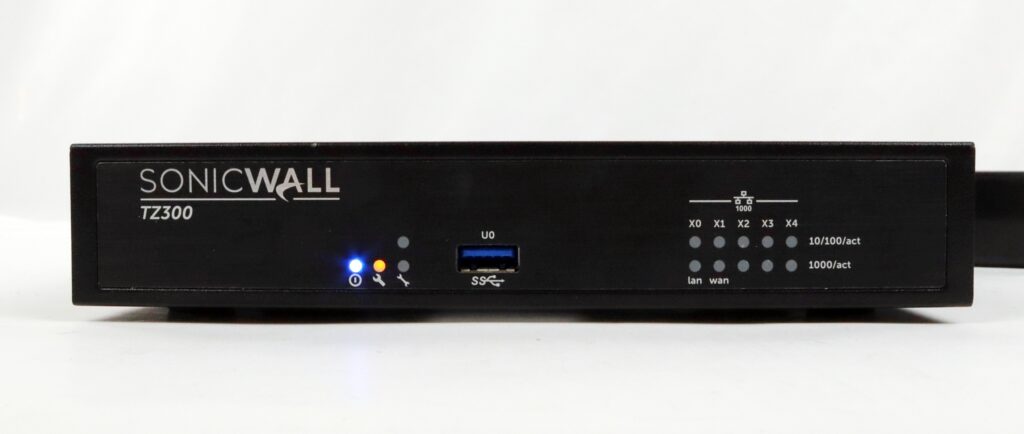 Sonicwall TZ300 TZ-300 Network Security Appliance Firewall APL28-0B4 w/ Adapter - Image 2