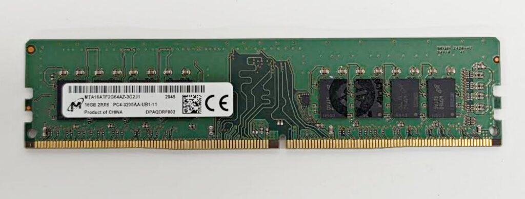 Micron 16GB 1x16GB 2Rx8 PC4-3200AA DDR4 Desktop Memory MTA16ATF2G64AZ-3G2