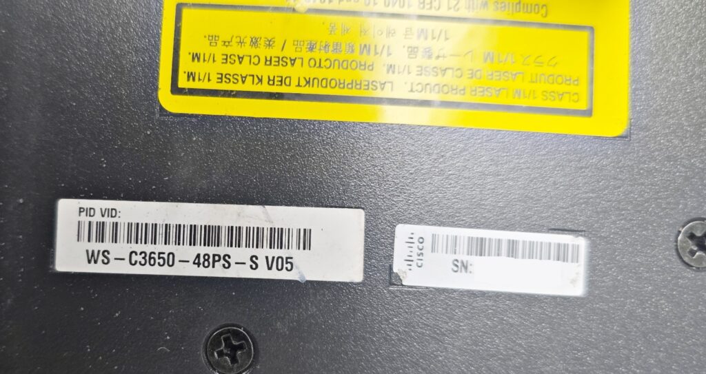 Cisco Catalyst 3650 WS-C3650-48PS-S 48 POE+ 4x1G 48-Port Gigabit Managed Switch - Image 5