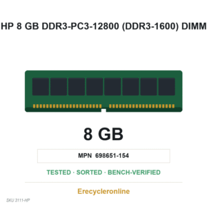 HP 8GB DDR3-1600 RAM 698651-154 PC3-12800