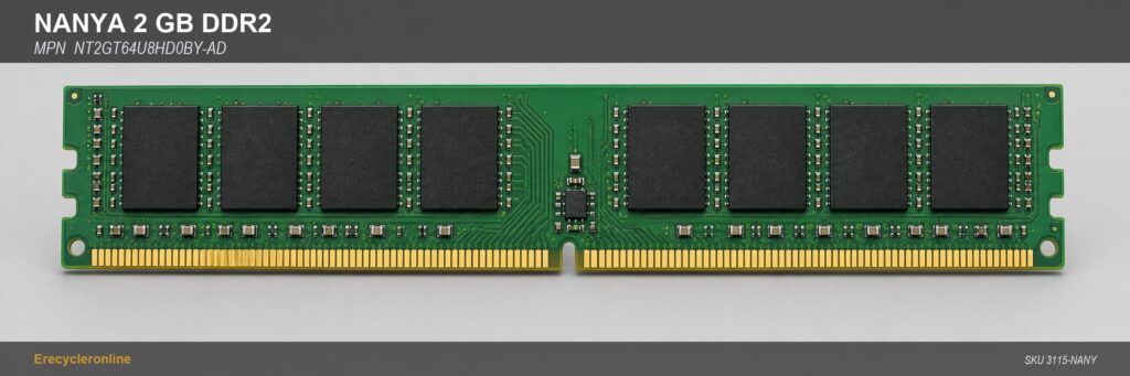 Nanya 2GB DDR2 UDIMM Desktop RAM NT2GT64U8HD0BY-AD