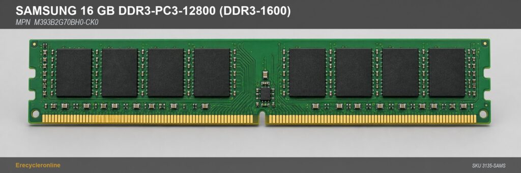 Samsung 16GB DDR3-1600 RDIMM Server RAM M393B2G70BH0-CK0 PC3-12800