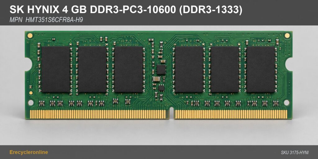 SK Hynix 4GB DDR3-1333 SODIMM Laptop RAM HMT351S6CFR8A-H9 PC3-10600 2Rx8