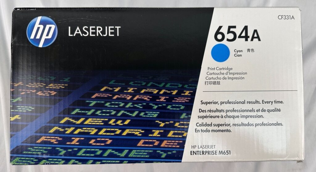 HP 654A CF331A Cyan Original LaserJet Toner Cartridge