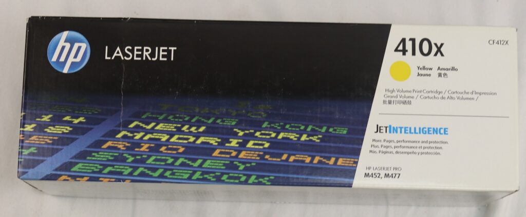 HP 410X CF412X High Yield Yellow Original LaserJet Toner Cartridge
