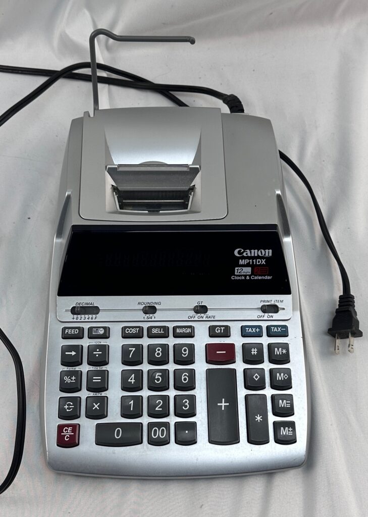 Canon MP11DX 12-digit Desktop Printing Calculator Clock & Calendar - Image 2