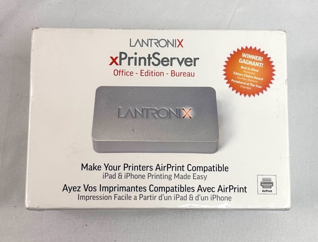 Lantronix xPrintServer XPS1002FC-02-S Wireless Print Server With Apple Air Print and Google Cloud Print Support